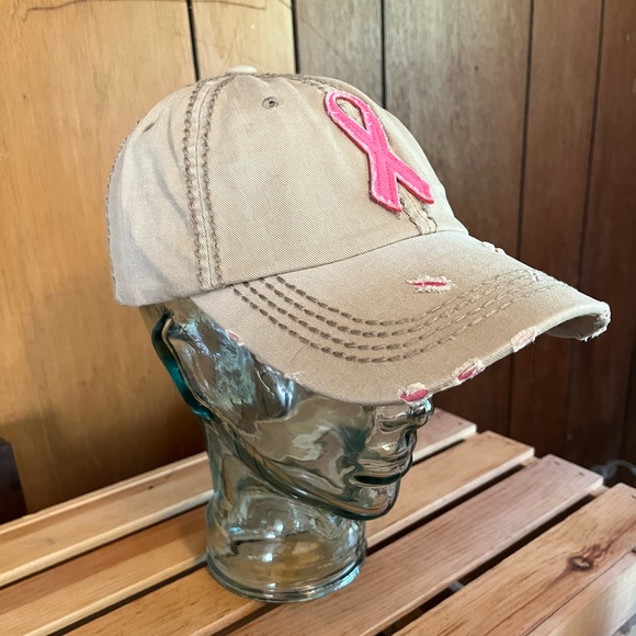 Breast Cancer Awareness Pink Ribbon Cap - Picture 2 of 14